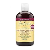 Shea Moisture Jamaican Champú fortalecedor y restaurador de aceite de ricino negro,...