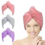 ACWOO Toallas para Secar El Pelo, 3pcs Gorro de Pelo Seco para Mujeres, Cabello...